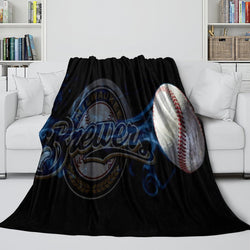 Milwaukee Brewers Blanket Flannel Throw Room Decoration (Online Order Only)