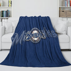 Milwaukee Brewers Blanket Flannel Throw Room Decoration (Online Order Only)