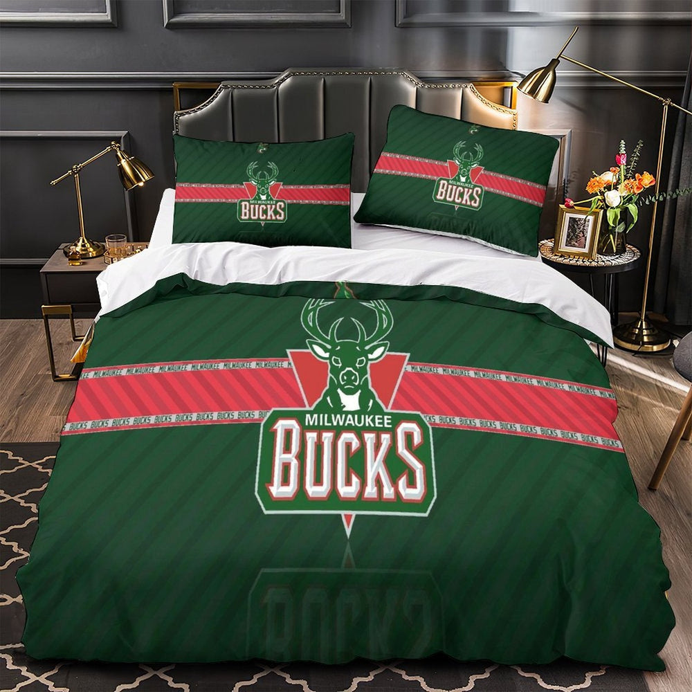 Milwaukee Bucks Bedding Set Duvet Cover Without Filler (Online Order Only)