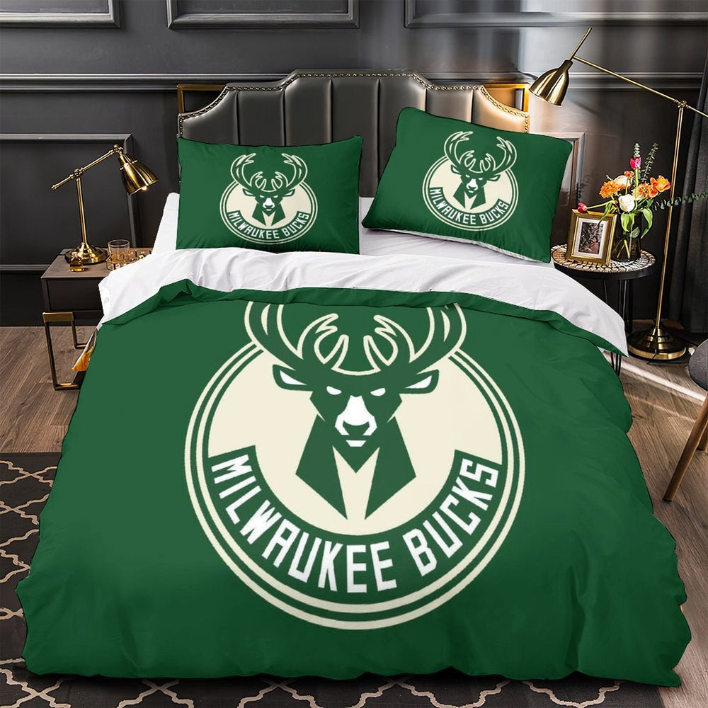 Milwaukee Bucks Bedding Set Duvet Cover Without Filler (Online Order Only)