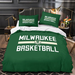 Milwaukee Bucks Bedding Set Duvet Cover Without Filler (Online Order Only)