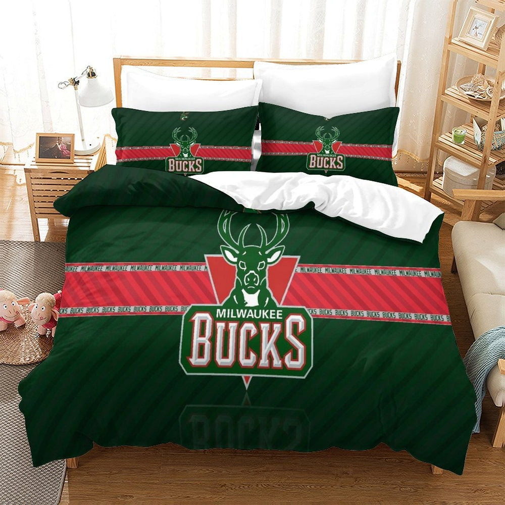 Milwaukee Bucks Bedding Set Duvet Cover Without Filler (Online Order Only)
