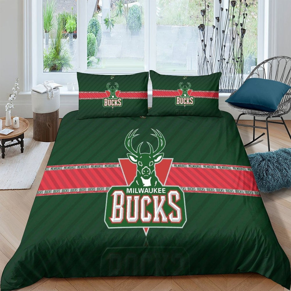 Milwaukee Bucks Bedding Set Duvet Cover Without Filler (Online Order Only)