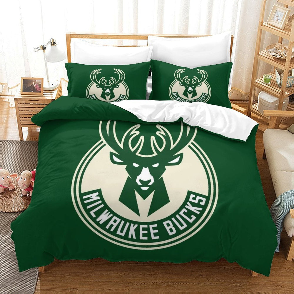 Milwaukee Bucks Bedding Set Duvet Cover Without Filler (Online Order Only)