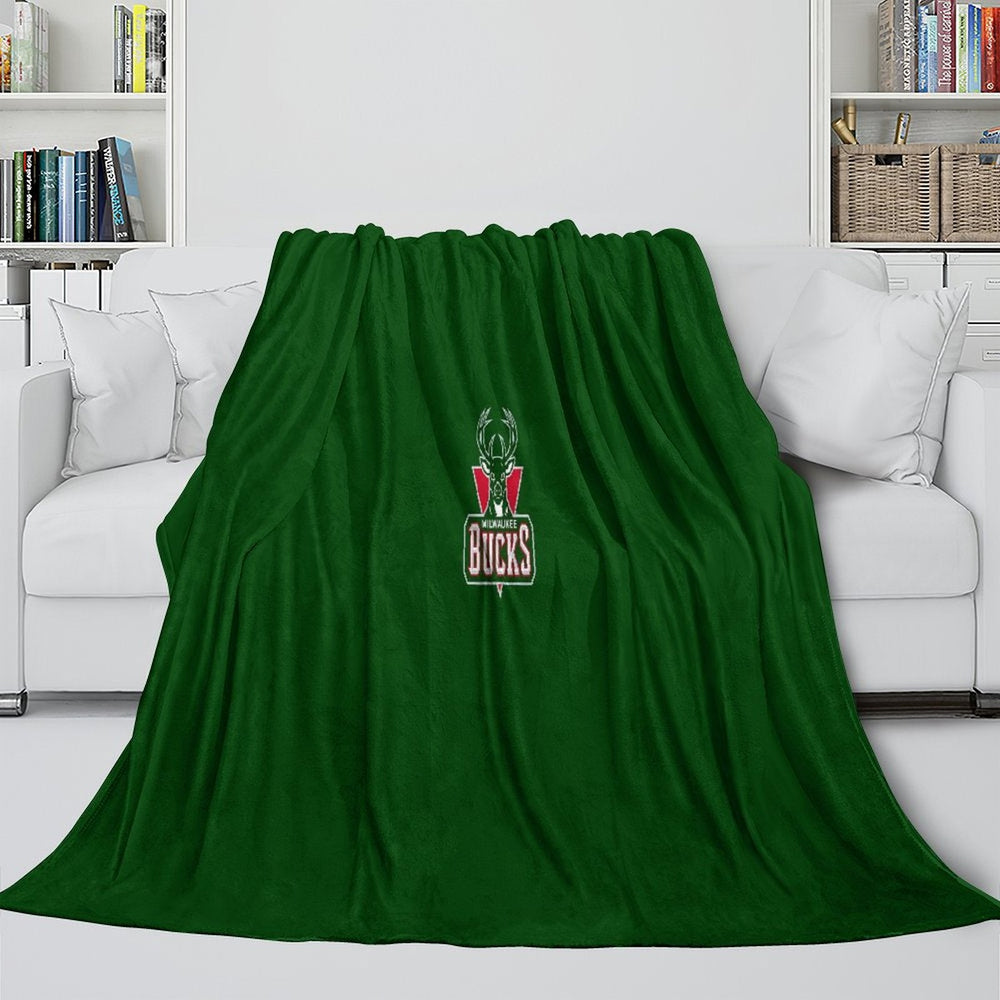 Milwaukee Bucks Blanket Flannel Fleece Throw Room Decoration (Online Order Only)