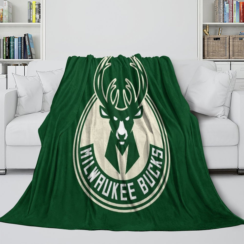 Milwaukee Bucks Blanket Flannel Fleece Throw Room Decoration (Online Order Only)