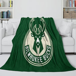 Milwaukee Bucks Blanket Flannel Fleece Throw Room Decoration (Online Order Only)
