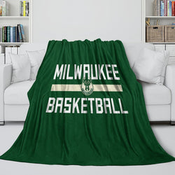 Milwaukee Bucks Blanket Flannel Fleece Throw Room Decoration (Online Order Only)