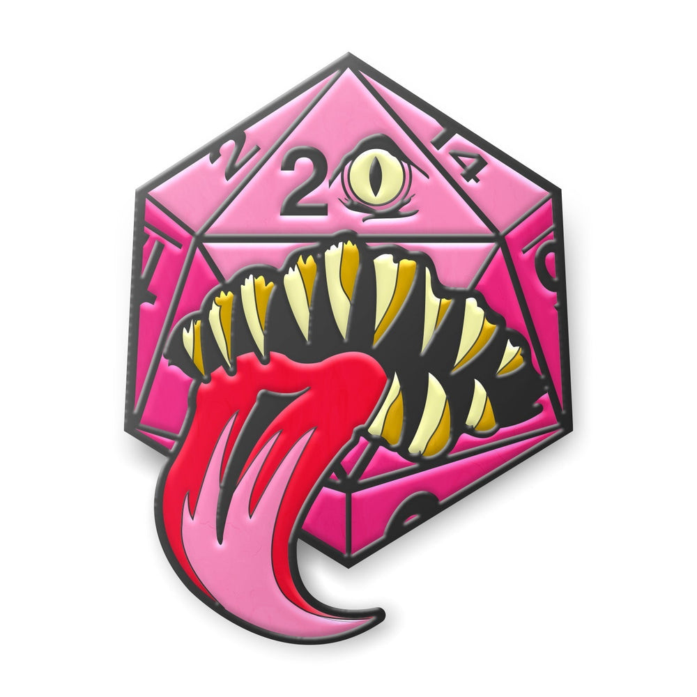Mimic Die - Hard Enamel Adventure Dice Pin Metal by Norse Foundry (ONLINE ORDER ONLY)