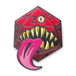 Mimic Die - Hard Enamel Adventure Dice Pin Metal by Norse Foundry (ONLINE ORDER ONLY)
