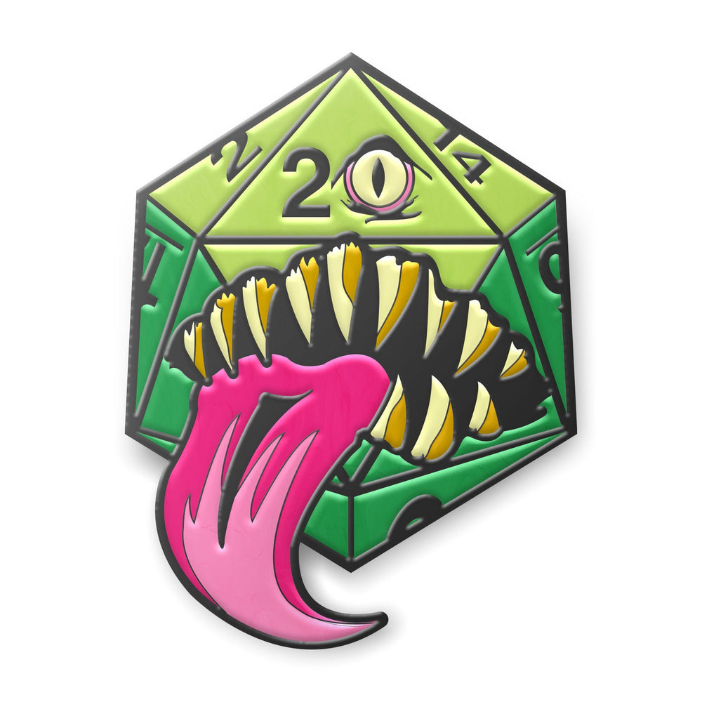 Mimic Die - Hard Enamel Adventure Dice Pin Metal by Norse Foundry (ONLINE ORDER ONLY)