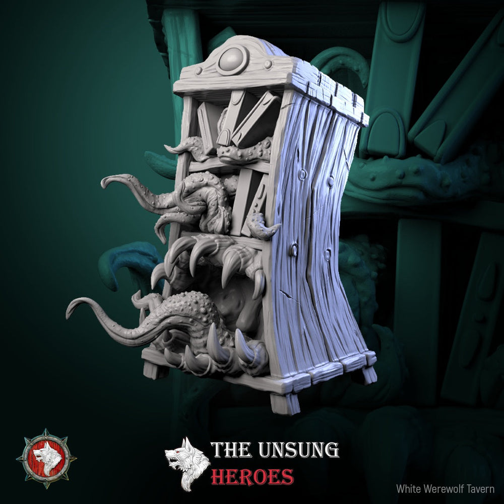 Bookshelf Mimic Miniature – D&D Monster (ONLINE ORDER ONLY)