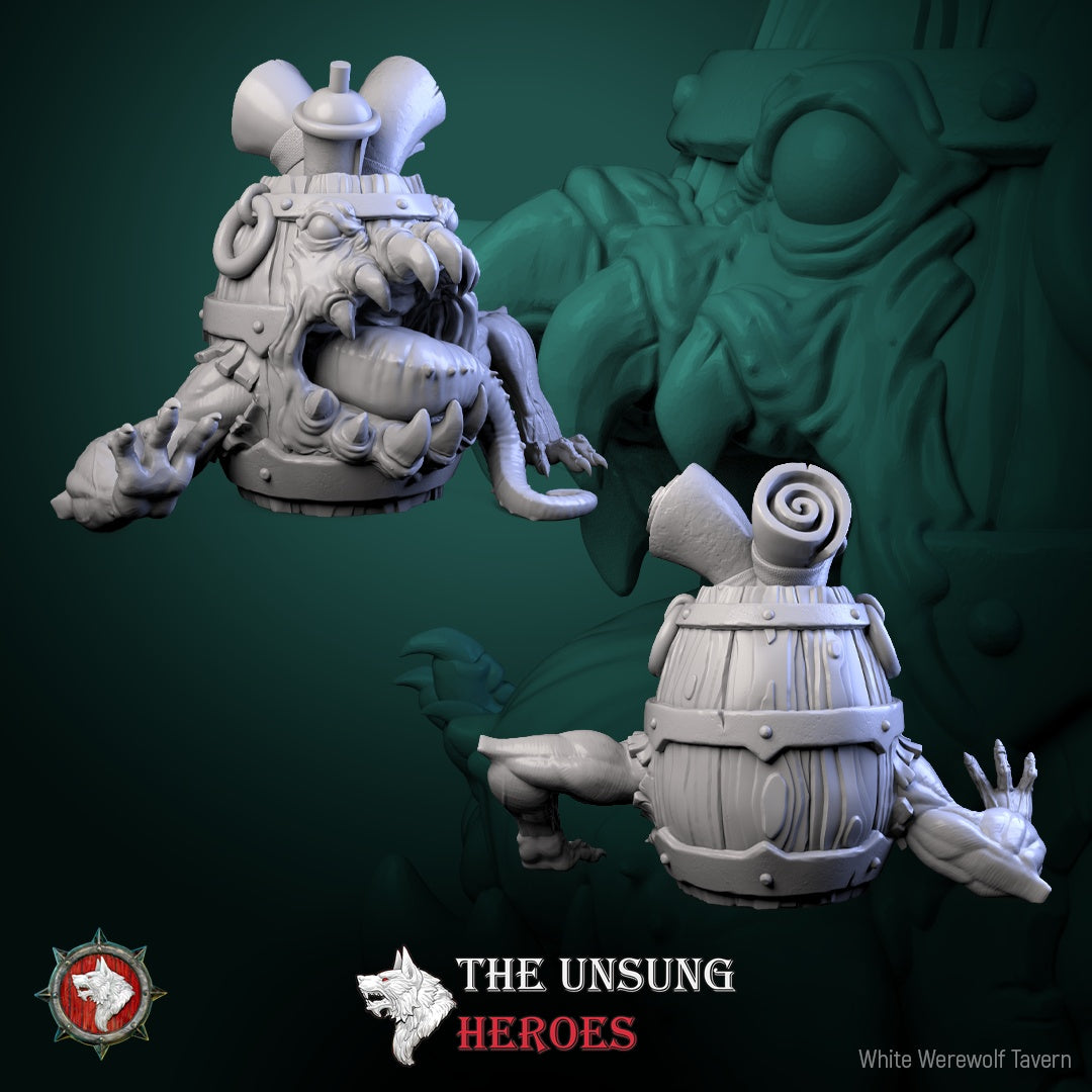 Barrel Mimic Miniature – D&D Monster (ONLINE ORDER ONLY)