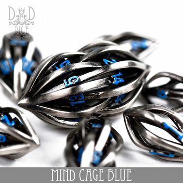 Mind Cage Blue - Metal Dice Set (Gift Box) (Online Order Only)