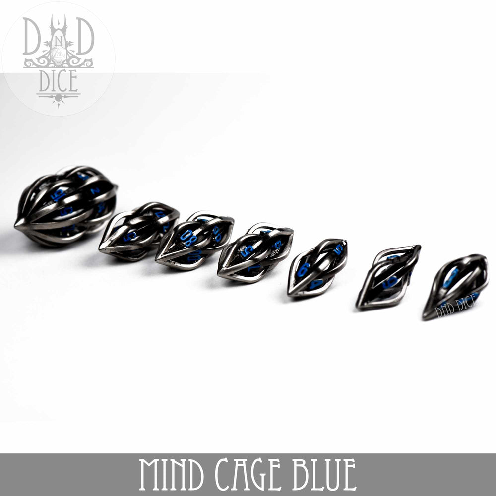 Mind Cage Blue - Metal Dice Set (Gift Box) (Online Order Only)