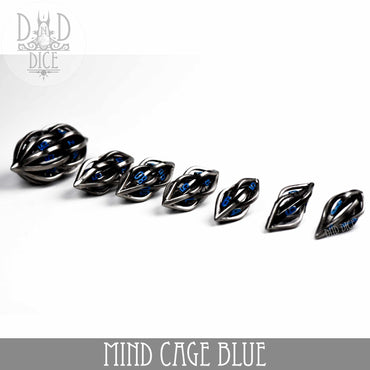 Mind Cage Blue - Metal Dice Set (Gift Box) (Online Order Only)