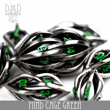 Mind Cage Green - Metal Dice Set (Gift Box) (Online Order Only)