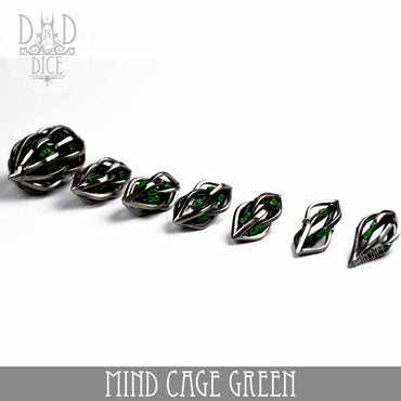 Mind Cage Green - Metal Dice Set (Gift Box) (Online Order Only)