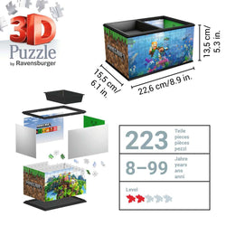Minecraft Storage Box 223 Piece 3D Jigsaw Puzzle Ravensburger (ONLINE ORDER ONLY)