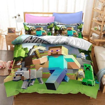 Minecraft Bedding Sets Pattern Quilt Cover Without Filler (Online Order Only)