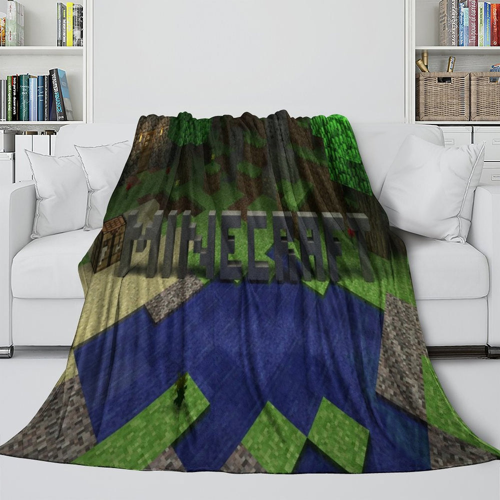 Minecraft Blanket Flannel Throw Kids Room Decoration (Online Order Only)