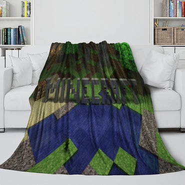 Minecraft Blanket Flannel Throw Kids Room Decoration (Online Order Only)