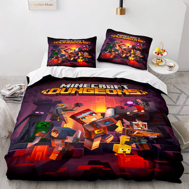 Minecraft Cosplay Bedding Set Kids Quilt Cover (Online Order Only)