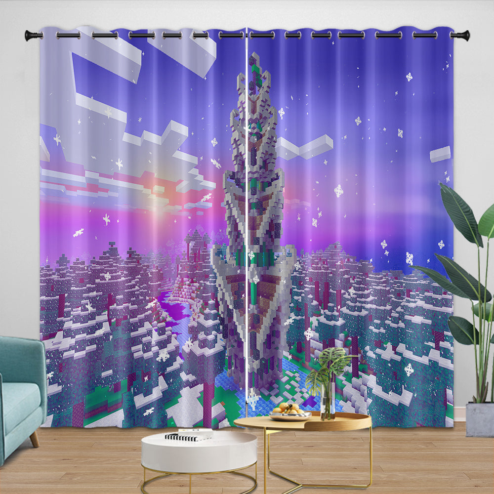 Minecraft Curtains Blackout Window Drapes Kids Room Decoration (ONLINE ORDER ONLY)