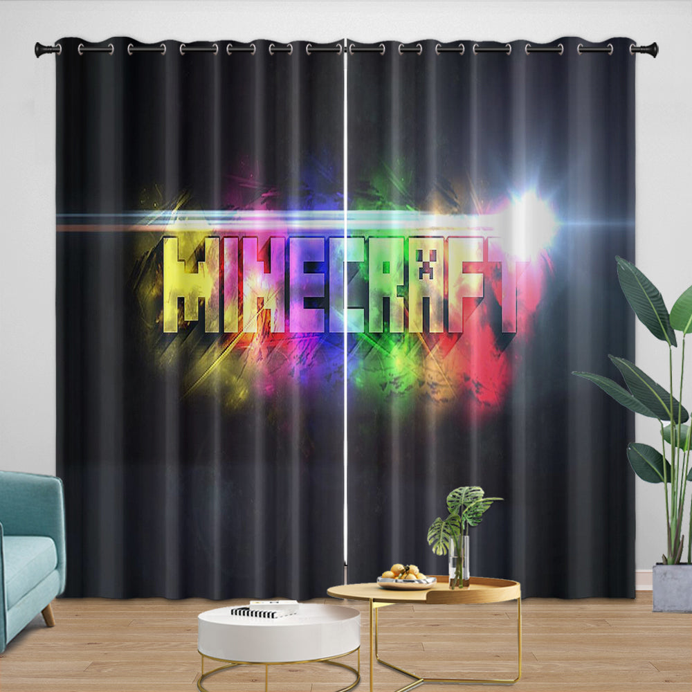 Minecraft Curtains Blackout Window Drapes Kids Room Decoration (ONLINE ORDER ONLY)