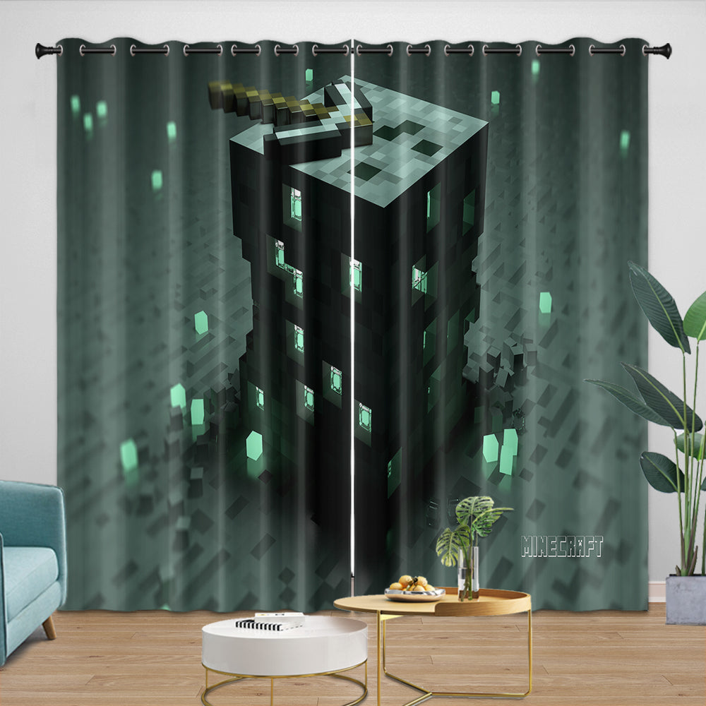 Minecraft Curtains Blackout Window Drapes Kids Room Decoration (ONLINE ORDER ONLY)