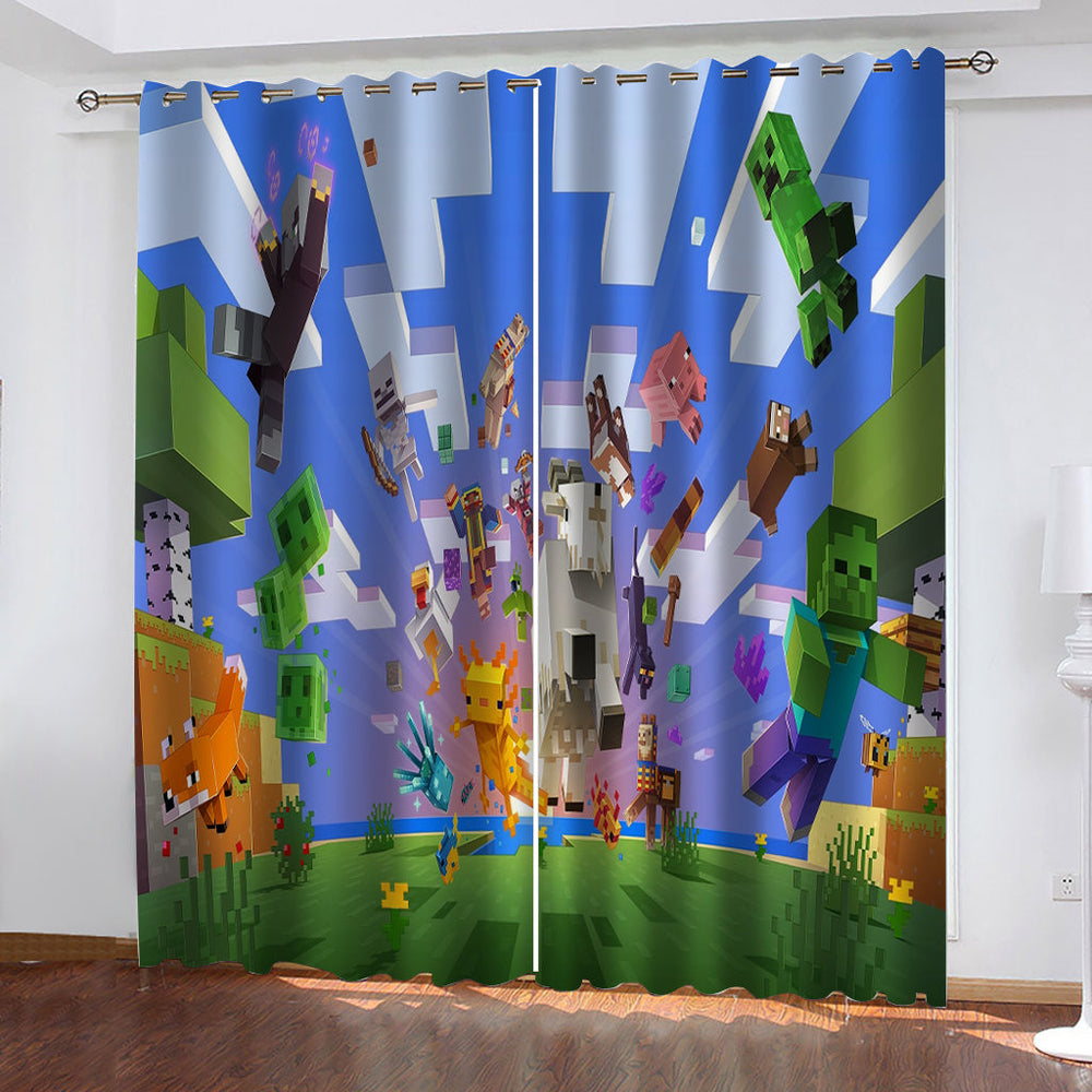 Minecraft Curtains Pattern Blackout Window Drapes (Online Order Only)