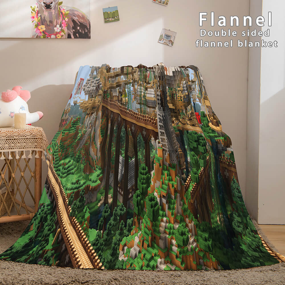 Minecraft Flannel Fleece Throw Cosplay Blanket (Online Order Only)