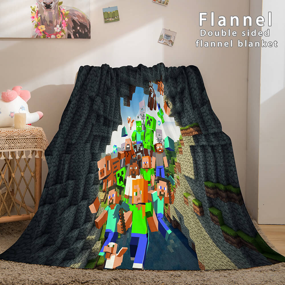 Minecraft Flannel Fleece Throw Cosplay Blanket (Online Order Only)