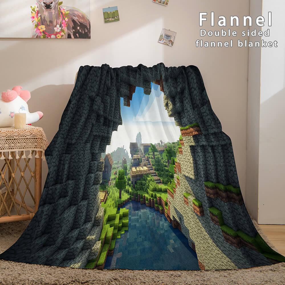 Minecraft Flannel Fleece Throw Cosplay Blanket (Online Order Only)