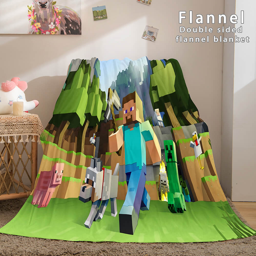 Minecraft Flannel Fleece Throw Cosplay Blanket (Online Order Only)