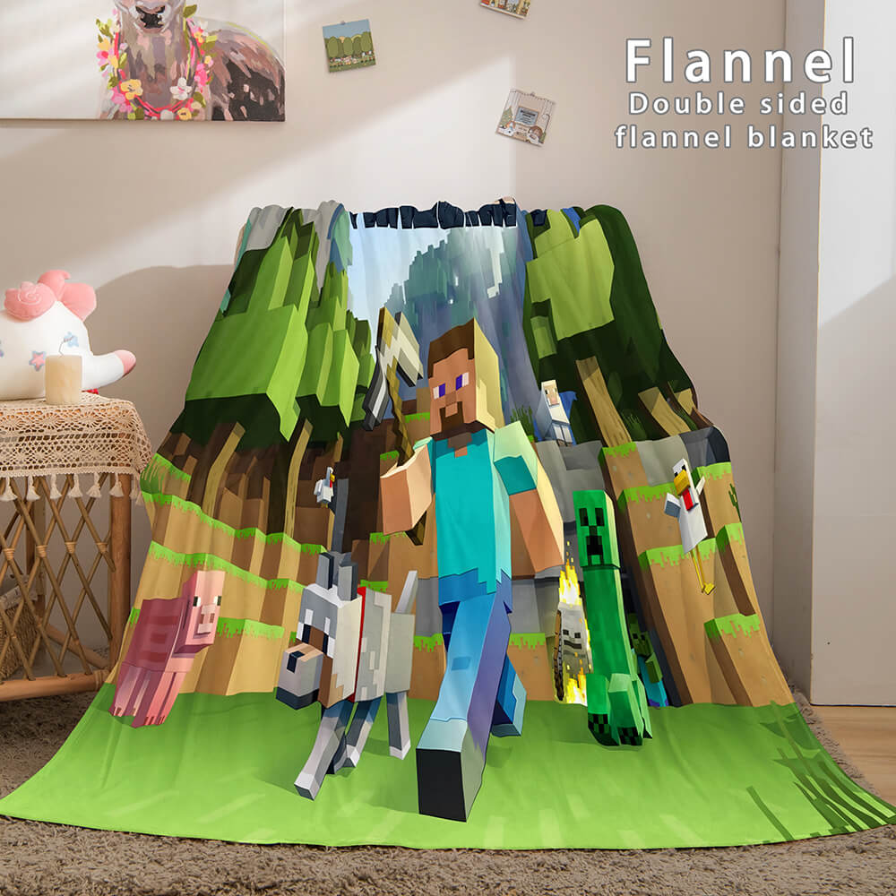 Minecraft Flannel Fleece Throw Cosplay Blanket (Online Order Only)