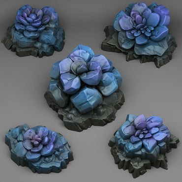 3D Printed Fantastic Plants and Rocks Mineral Flowers 28mm - 32mm D&D Wargaming (Online Only)