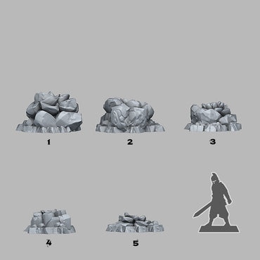 3D Printed Fantastic Plants and Rocks Mineral Flowers 28mm - 32mm D&D Wargaming (Online Only)