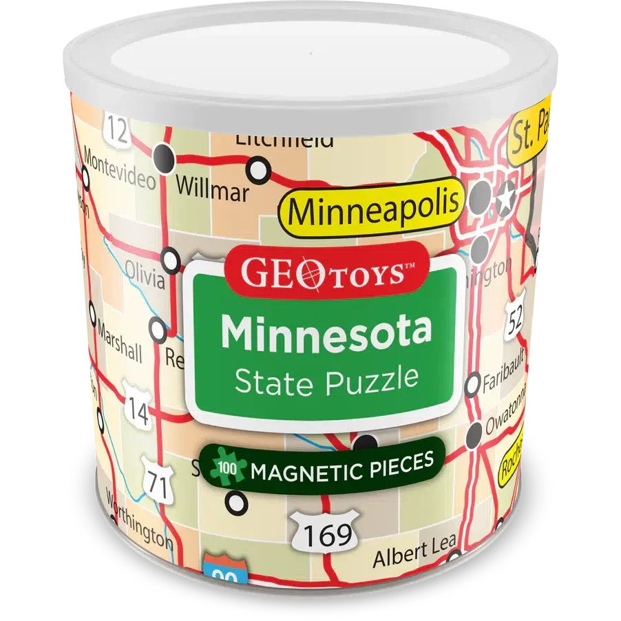 Minnesota State 100 Piece Magnetic Jigsaw Puzzle Geotoys (ONLINE ORDER ONLY)