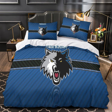 Minnesota Timberwolves Bedding Set Duvet Cover Without Filler (Online Order Only)