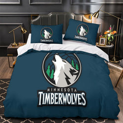 Minnesota Timberwolves Bedding Set Duvet Cover Without Filler (Online Order Only)