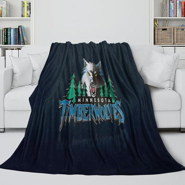 Minnesota Timberwolves Blanket Flannel Fleece Throw Room Decoration (Online Order Only)