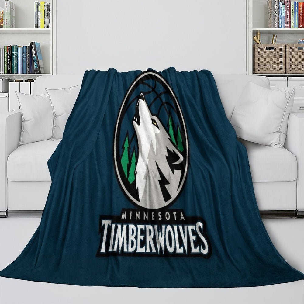 Minnesota Timberwolves Blanket Flannel Fleece Throw Room Decoration (Online Order Only)