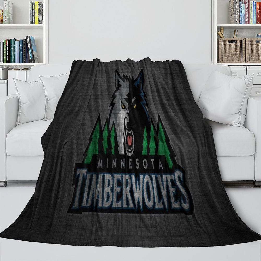 Minnesota Timberwolves Blanket Flannel Fleece Throw Room Decoration (Online Order Only)