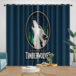 Minnesota Timberwolves Curtains Blackout Window Drapes Room Decoration (Online Order Only)