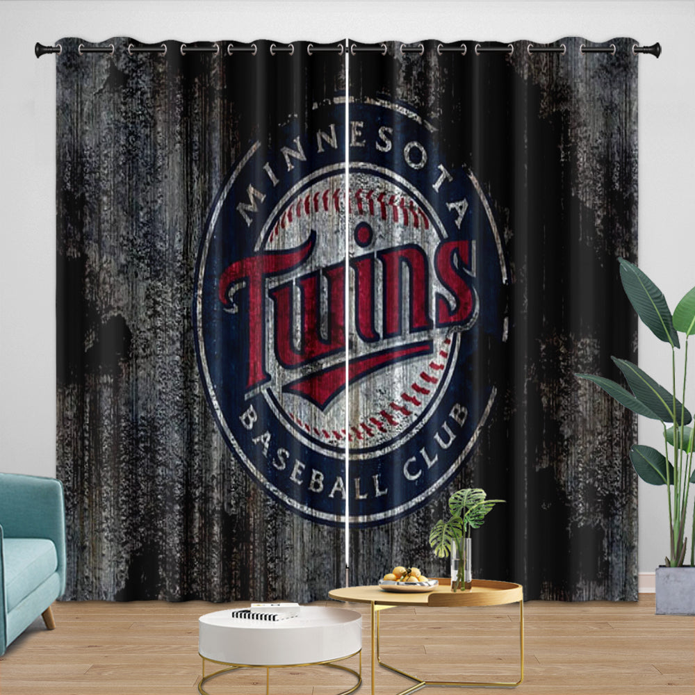 Minnesota Twins Curtains Blackout Window Drapes Room Decoration (Online Order Only)