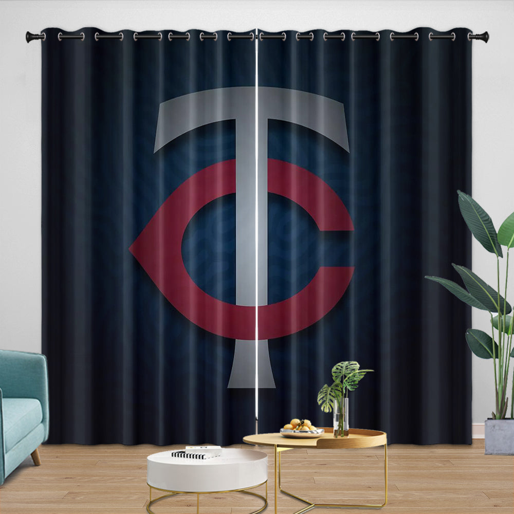 Minnesota Twins Curtains Blackout Window Drapes Room Decoration (Online Order Only)