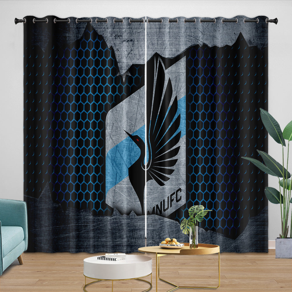 Minnesota United FC Curtains Blackout Window Drapes Room Decoration (Online Order Only)