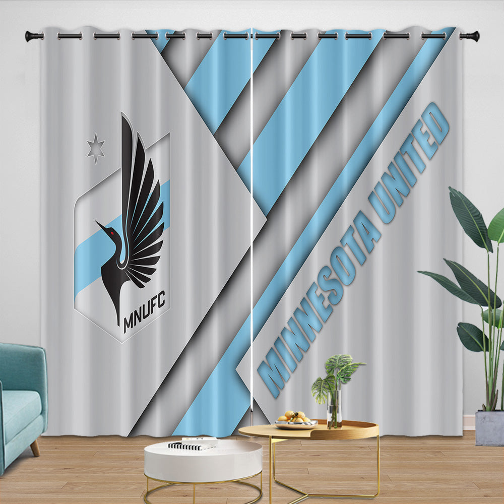 Minnesota United FC Curtains Blackout Window Drapes Room Decoration (Online Order Only)