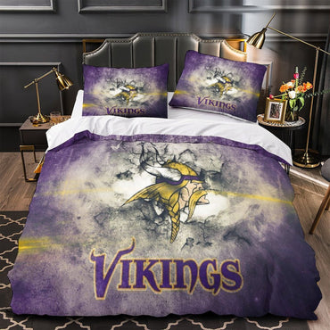 Minnesota Vikings Bedding Set Duvet Cover Without Filler (Online Order Only)
